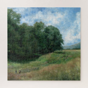 Scenic Countryside Path – Vintage Landscape Design Jigsaw Puzzle