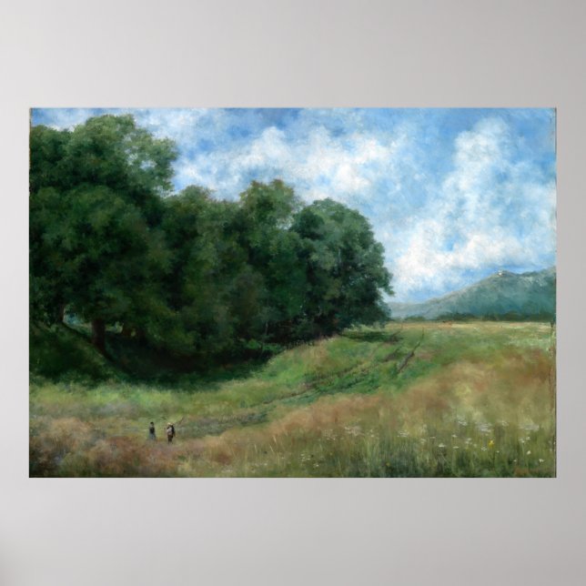 Scenic Countryside Path – Vintage Landscape Design Poster (Front)