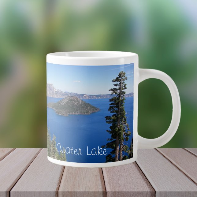 Scenic Crater Lake National Park Large Coffee Mug (In Situ)