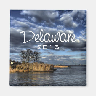 Scenic Delaware USA Fridge Magnet Change Year