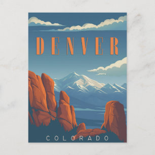 Scenic Denver - Mile High City Postcard