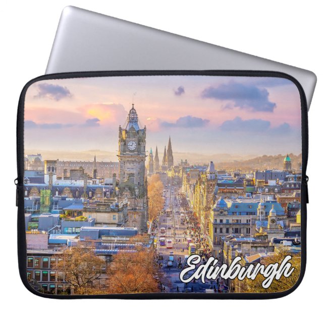 Scenic Edinburgh, Scotland, United Kingdom Laptop Sleeve (Front)