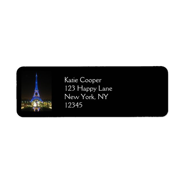 Scenic Eiffel Tower at Night (Front)