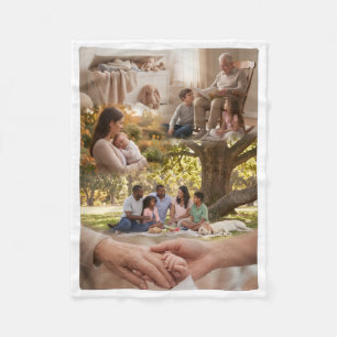 Scenic Family Memories Outdoor Photo Collage Fleec Fleece Blanket