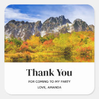 Scenic Forest and Mountains Party Thank You