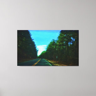 Scenic Forest Highway Drive Canvas Print