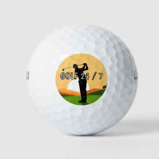 Scenic Funny Golf 24/7 Theme Golf Balls