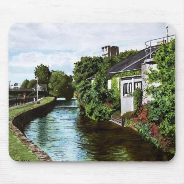 Scenic Galway City Ireland Canal View Mouse Mat (Front)