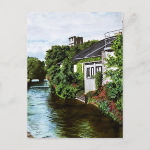 Scenic Galway City Ireland Canal View Postcard