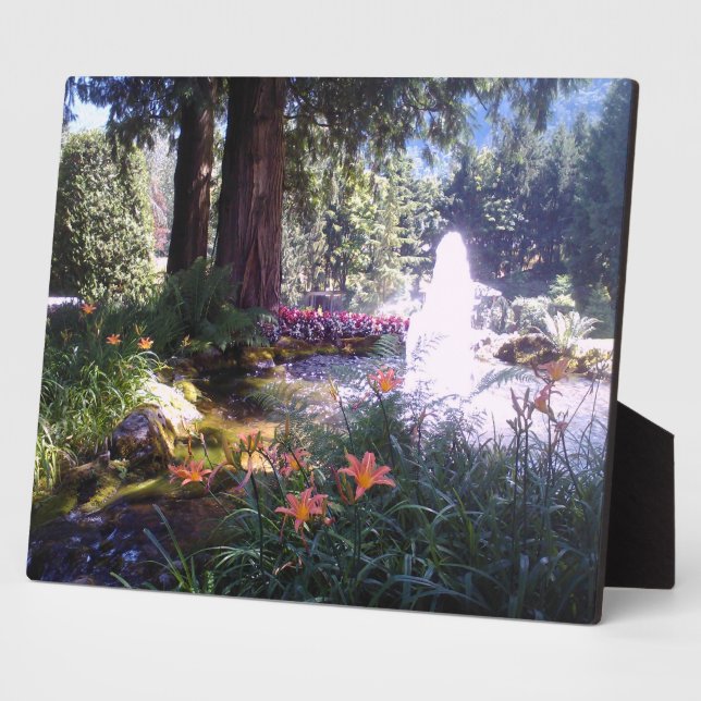 Scenic Garden with Water Fountain Plaque (Side)