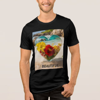 Scenic Glass Heart Bloom – Bella+Canvas Tri-blend Shirt