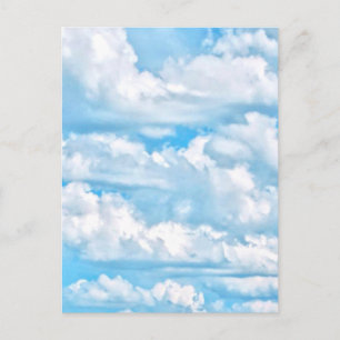 Scenic Happy Sunny Clouds Background Postcard