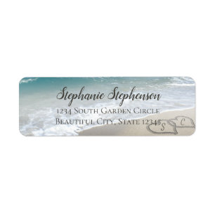 Scenic Hearts in the Sand Beach Wedding Address