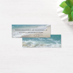 Scenic Hearts in the Sand Beach Wedding Favour Tag