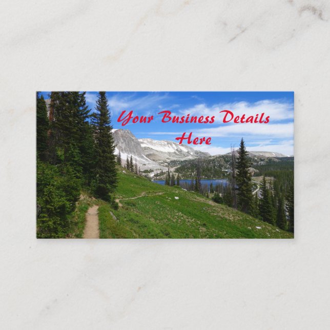 Scenic Hiking Snowy Range Mountain Summit Wyoming Business Card (Front)