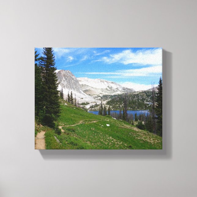 Scenic Hiking Snowy Range Mountain Summit Wyoming Canvas Print (Front)
