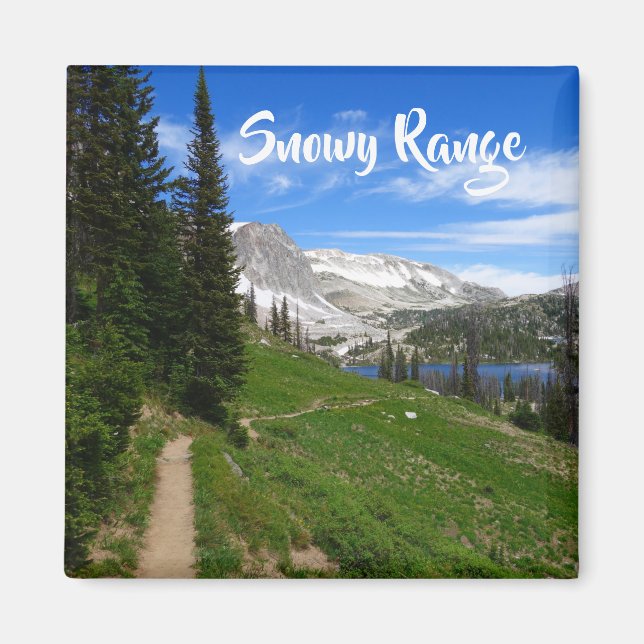 Scenic Hiking Snowy Range Mountain Summit Wyoming Magnet (Front)