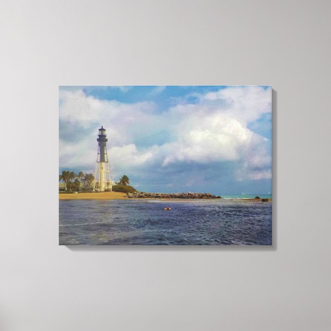 Scenic Hillsboro Inlet Light Canvas Print (Front)