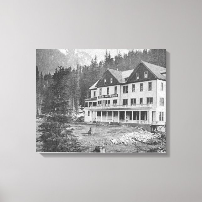 Scenic Hot Sprints Bldg Canvas Print (Front)