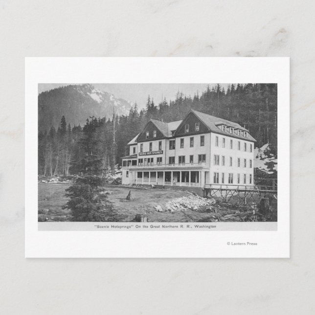 Scenic Hot Sprints Bldg Postcard (Front)
