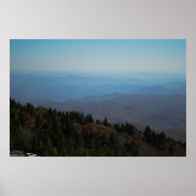 Scenic Inspirational Mountains Photographic Image Poster (Front)