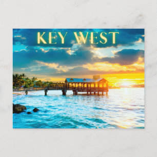 Scenic Key West Pier Postcard