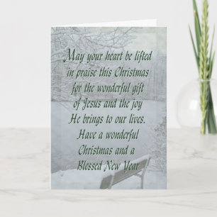 Scenic Lake Christmas Holiday Card