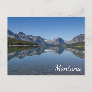 Scenic Lake Sherburne Montana Mountains Postcard