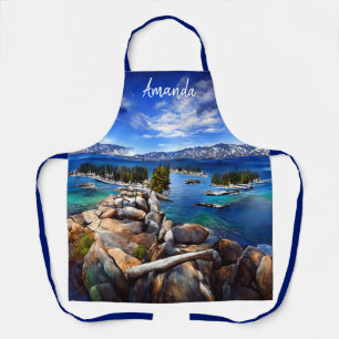 Scenic Lake Tahoe California Blue Water Landscape Apron