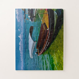 Scenic Lake Taxi Boat   Tropical Waters Jigsaw Puzzle