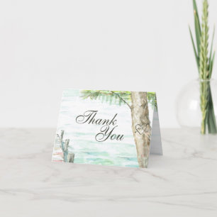Scenic Lake Watercolor Thank You Card