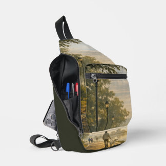 Scenic Lakeside Path Morning Walk Sling Bag