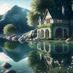 Scenic Lakeside View Jigsaw Puzzle