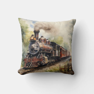 Scenic Landscape a Victorian Train Cushion