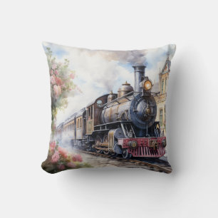 Scenic Landscape a Victorian Train Cushion
