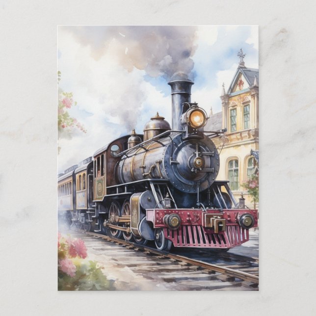 Scenic Landscape a Victorian Train Postcard (Front)