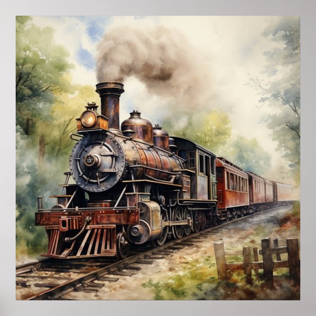 Scenic Landscape a Victorian Train Poster (Front)