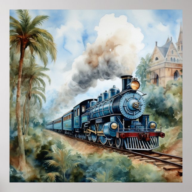 Scenic Landscape a Victorian Train Poster (Front)