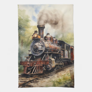 Scenic Landscape a Victorian Train Tea Towel