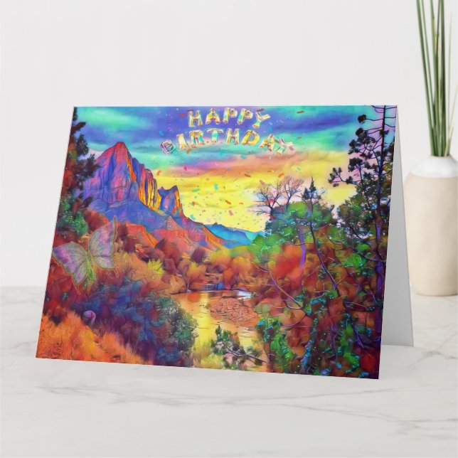 Scenic landscape Birthday Card (Front)