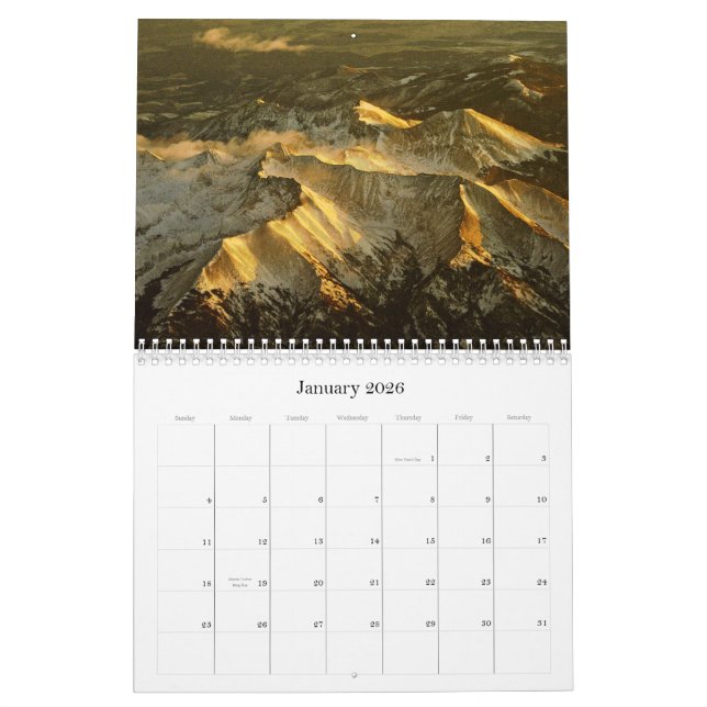 Scenic Landscape Calendar (Jan 2026)