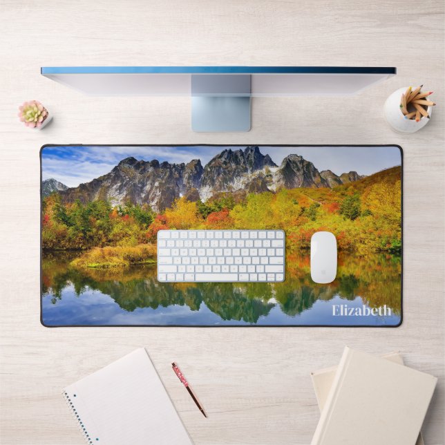 Scenic Landscape Forest and Mountains  Desk Mat (Office 1)