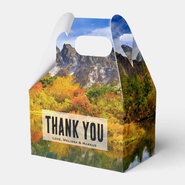 Scenic Landscape Forest and Mountains Favour Box (Front Side)