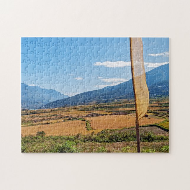 Scenic landscape in rural Bhutan, Himalaya, Asia Jigsaw Puzzle (Horizontal)