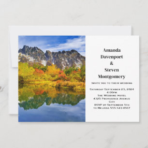 Scenic Landscape Mountains Lake Forest Wedding Invitation