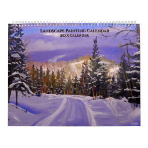 Scenic Landscape Painting Any Year Calendar