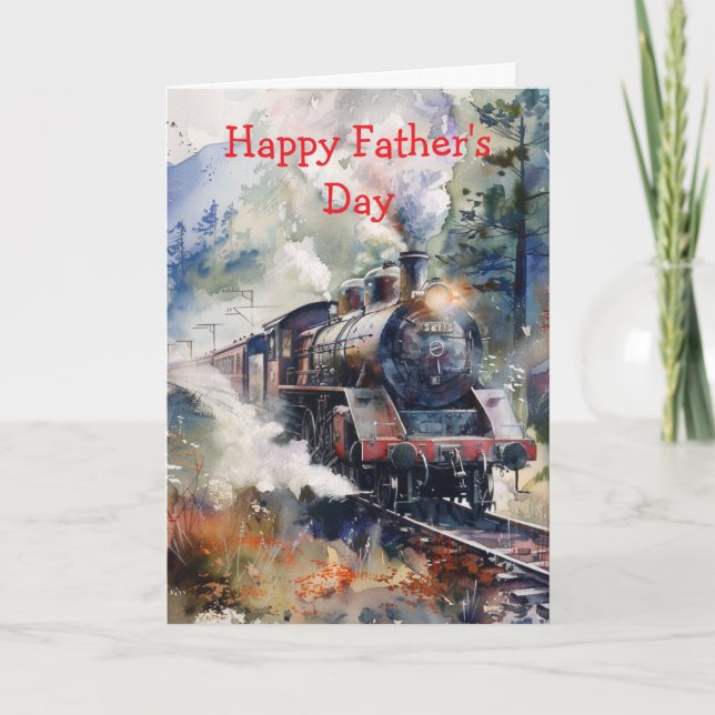 Scenic Landscape with Train Card (Front)