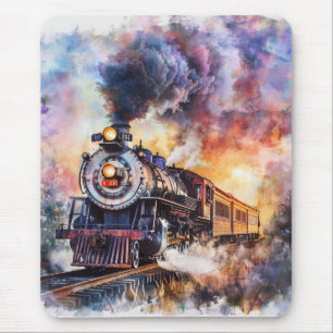 Scenic Landscape with Train Mouse Mat