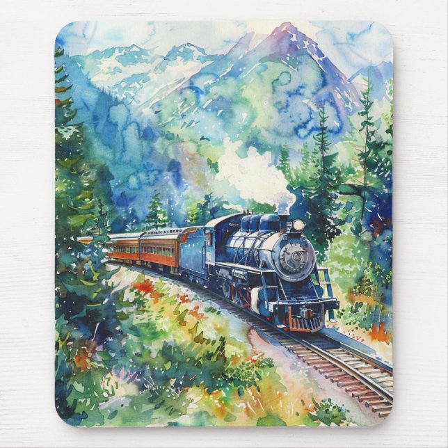 Scenic Landscape with Train Mouse Mat (Front)