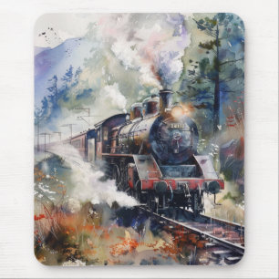 Scenic Landscape with Train Mouse Mat